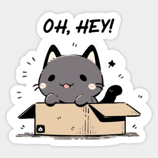 Oh Hey, Little Cat! Sticker